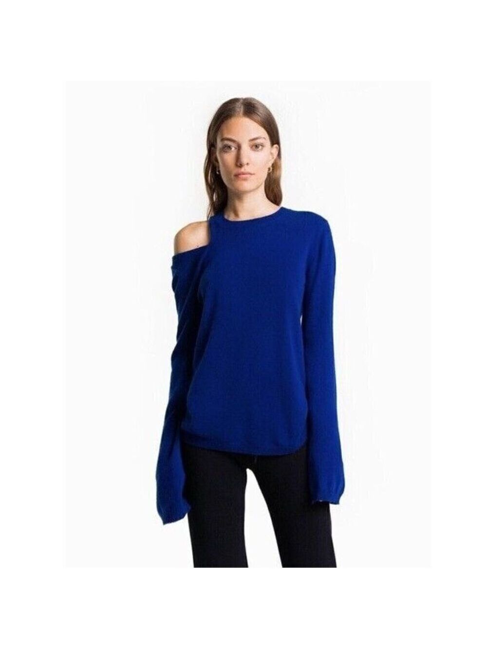 A.L.C. women BNWOT blue wool cashmere "Hamilton" sweater sz XSmall NEW cut out